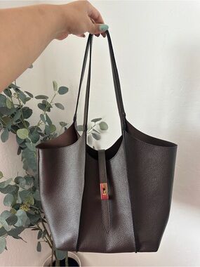 Classic Brown Leather Tote Bag